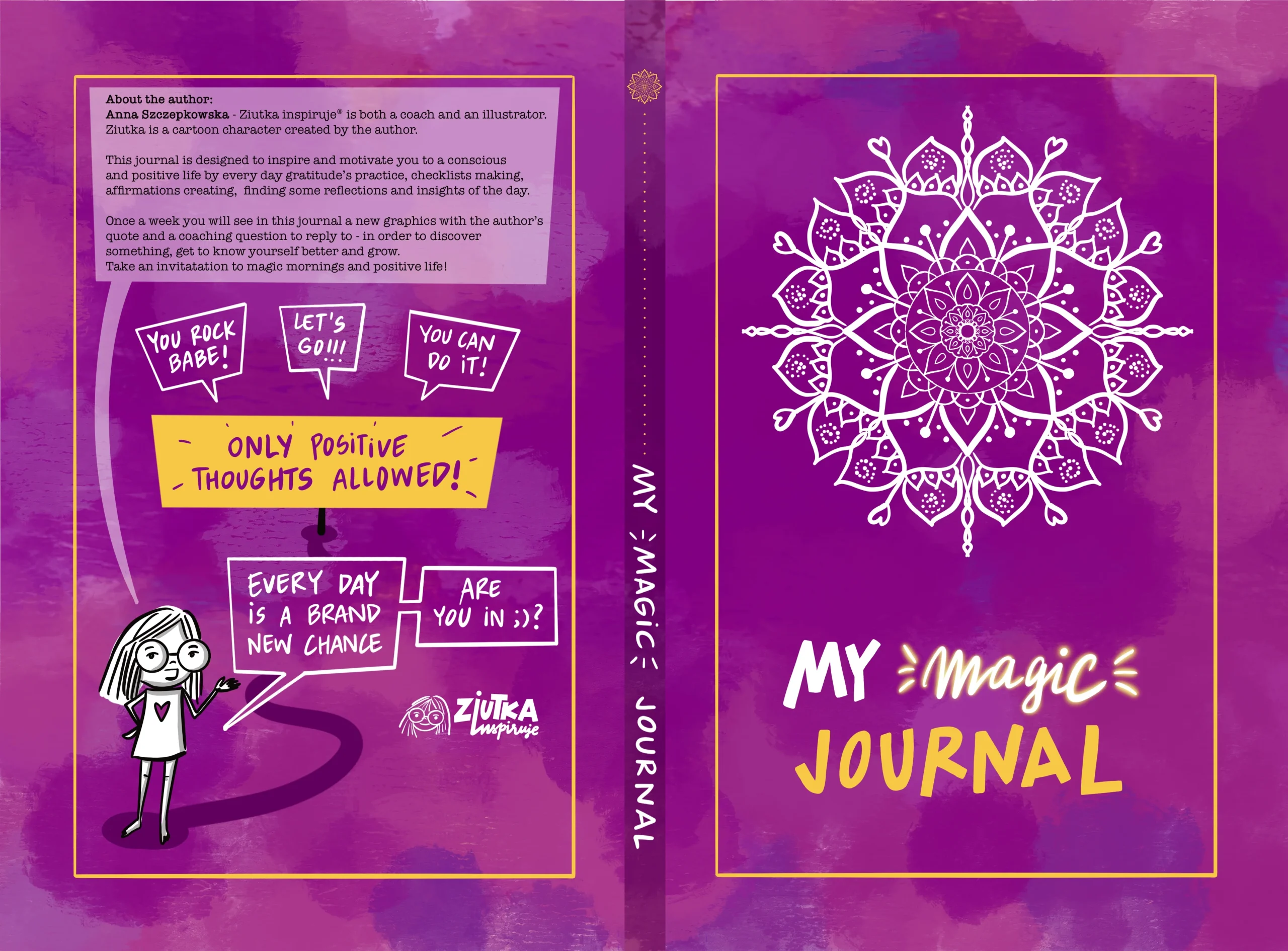 Okładka notebook my magic journal, inspirujący notes na każdy dzień