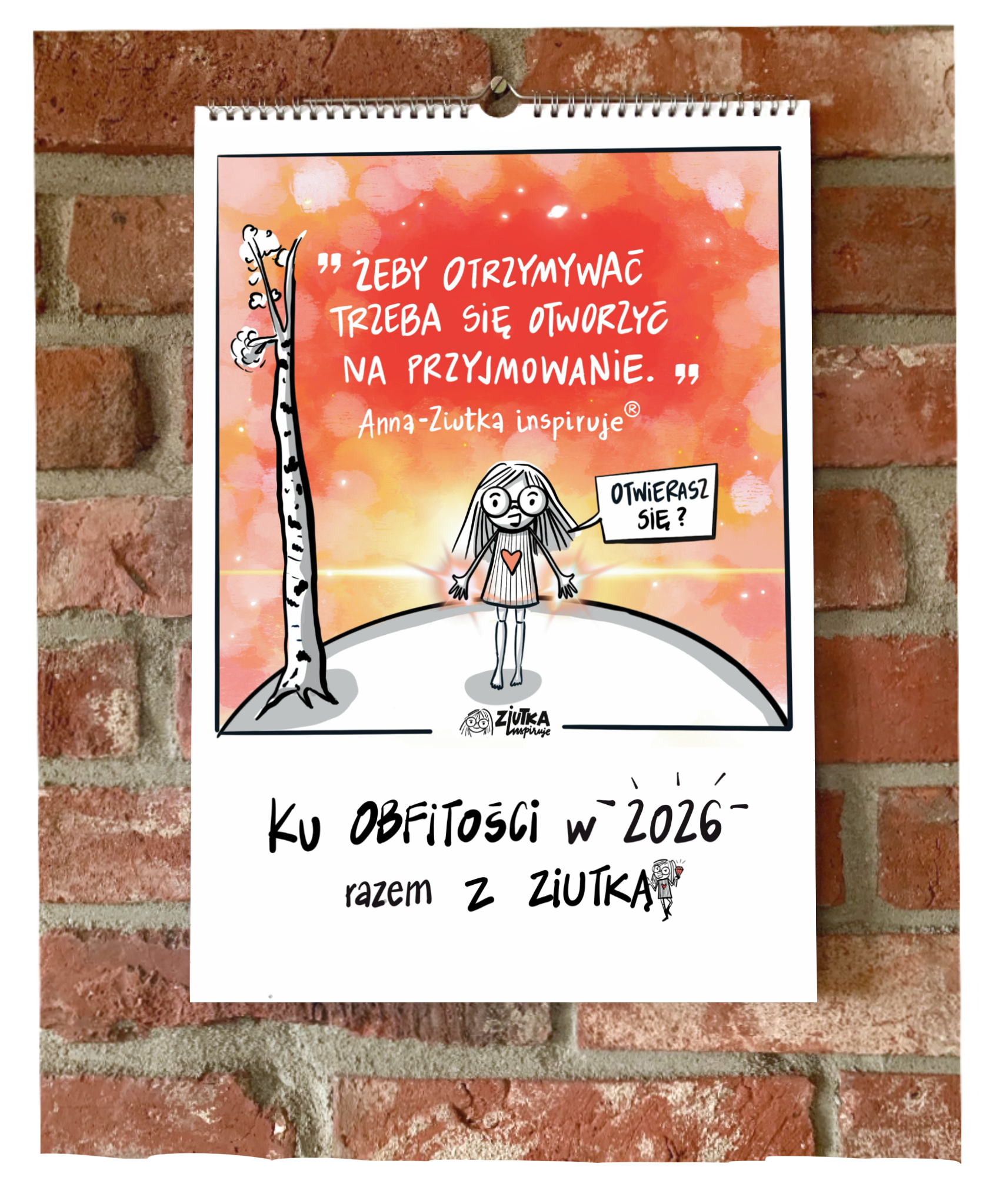 Strona tytułowa i grafika kalendarza "Ku obfitości"